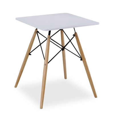 James Style Tafel (60cm Vierkant) Wit