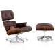 Replica fauteuil Eames Lounge Chair avec pied chromé par Charles & Ray Eames