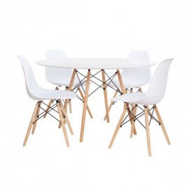 Lot de 4 Chaises James et 1 Table james 120 cm