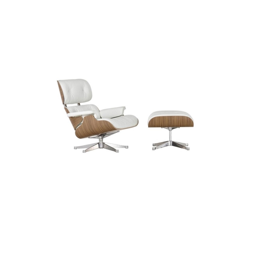 Eames lounge chair replica in walnut wood by Charles & Ray Eames