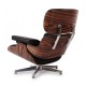 Replica fauteuil Eames Lounge Chair avec pied chromé par Charles & Ray Eames