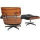 Réplique chaise lounge Eames en simili cuir par Charles & Ray