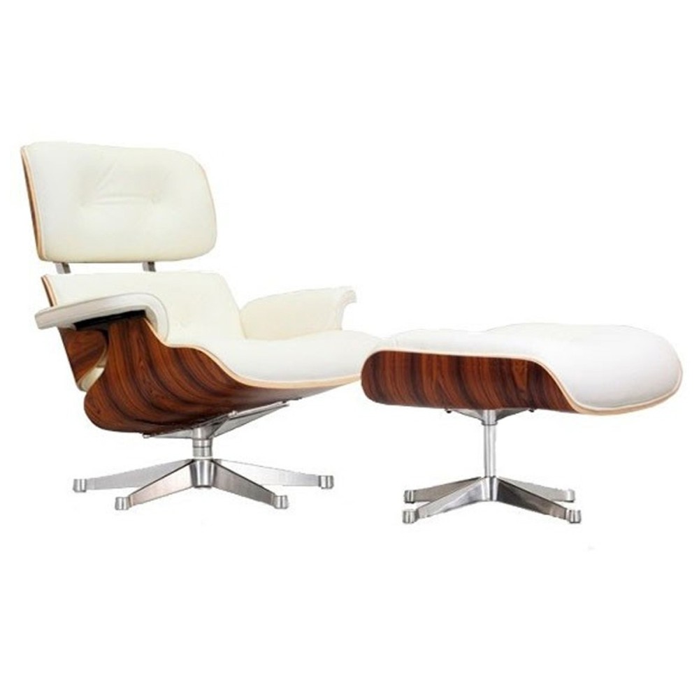 Réplica butaca Eames Lounge chair con el pie cromado de Charles & Ray Eames