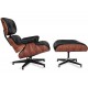 Réplique du fauteuil Eames Lounge Chair version premium en cuir aniline et bois de palissandre par Charles & Ray Eames