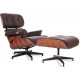 Réplique du fauteuil Eames Lounge Chair version premium en cuir aniline et bois de palissandre par Charles & Ray Eames