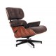 Réplique du fauteuil Eames Lounge Chair version premium en cuir aniline et bois de palissandre par Charles & Ray Eames