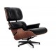 Replica Eames Lounge Chair version premium en cuir aniline et bois de noyer