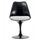 Réplique de la chaise Tulip tout noir du célèbre designer Eero Saarinen