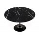 Table de salle à manger réplique tulipe 120 cm en marbre Marquina