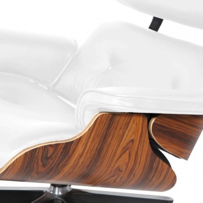 Replica della poltrona Eames lounge in similpelle di Charles & Ray