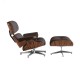 Replica fauteuil Eames Lounge Chair avec pied chromé par Charles & Ray Eames