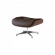 Replica fauteuil Eames Lounge Chair avec pied chromé par Charles & Ray Eames