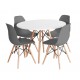 Lot de 4 Chaises James et 1 Table james 120 cm