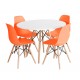 Lot de 4 Chaises James et 1 Table james 120 cm