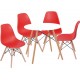 Lot de 4 Chaises James et 1 Table james 120 cm