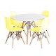 Lot de 4 Chaises James et 1 Table james 120 cm