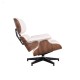 Replica Eames Lounge Chair version premium en cuir aniline et bois de noyer